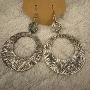 Black and silver earrings